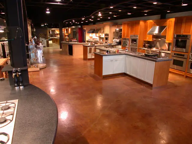 Acid stain concrete