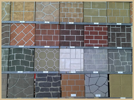 Stenciling a fresh concrete slab - ConcreteIDEAS