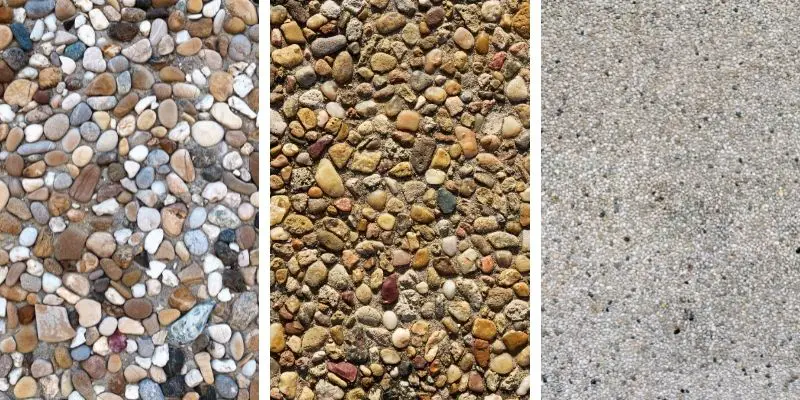 types of exposed aggregate concrete